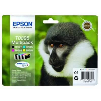 EPSON  T0895 Multipack Cartouche D'Encre D'Origine Bleu/Noir/Rose/Jaune 
