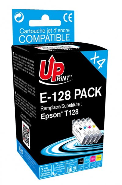 GENERIQUE Epson T1285 Renard Pack De 4 Cartouches Compatibles E-128 Upprint