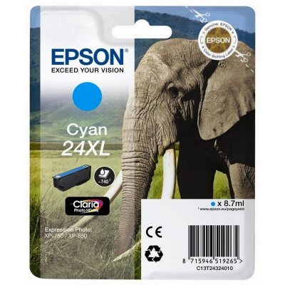 EPSON  T2432 XL Elephant Cartouche d'encre Cyan
