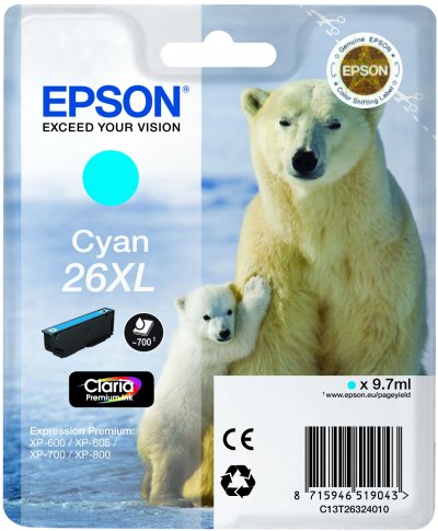 EPSON  T2632 XL Cartouche d'encre Cyan