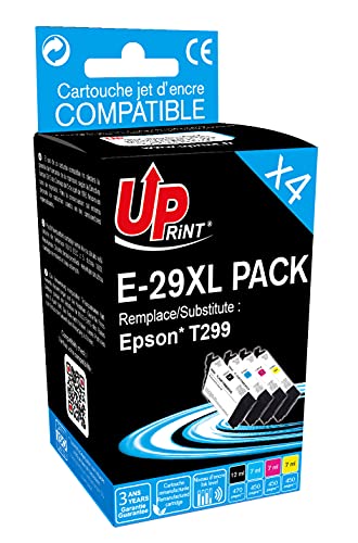 UPRINT Epson T2996xl Fraise Pack De 4 Cartouches Compatibles E-29xl Upprint
