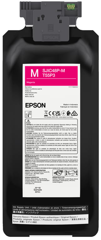 EPSON  T55P3 - 480 ml - magenta - original - bo&icirc;te - cartouche d'encre - pour EPL C8000E 