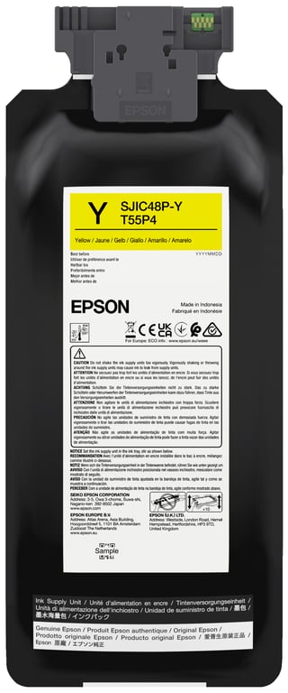 EPSON  T55P4 - 480 ml - jaune - original - bo&icirc;te - cartouche d'encre - pour ColorWorks CW-C8000 