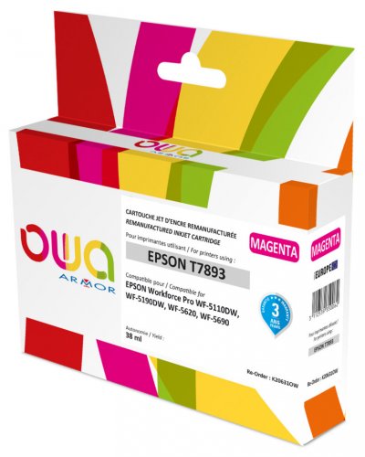 OWA Epson T789 Encre Remanufactur&eacute;e Haute Capacit&eacute; Jaune