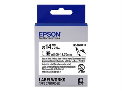 EPSON  tape - lk-6wba14 hst blk-/wht d wht d14/2.5 noir