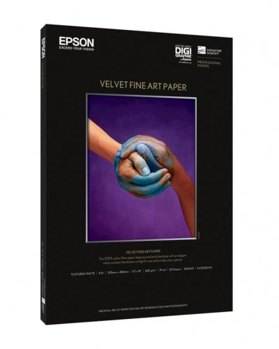 EPSON  Velvet Fine Art Paper A 3+ 20 Sheet 260 G S 041637 Blanc