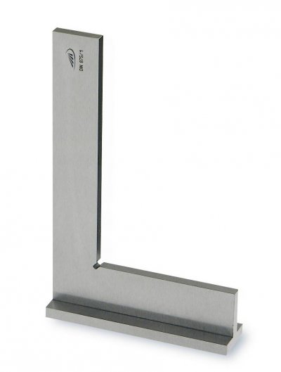 HELIOS PREISSER Equerre d'atelier avec but&eacute;e DIN 875/1m. A. 75x50mm HP