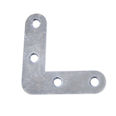 GéNéRIQUE Equerre de ch&acirc;ssis - bout rond - 80 x 16 x 1,5 mm - acier zingu&eacute;