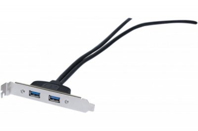 MANUTAN Equerre slot USB 3.0 2 ports - Carte m&egrave;re DIP 19 pts