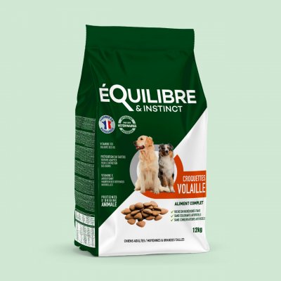 EQUILIBRE ET INSTINCT  - Croquettes grand chien adulte volaille fraiche