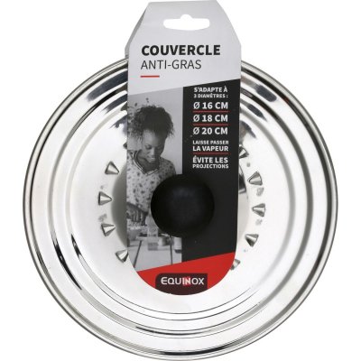 NON RENSEIGNE Equinox 141431 Couvercle Anti-Projection INOX 21,4 x 21,4 x 3 cm