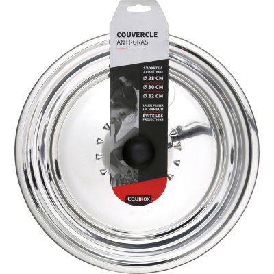 EQUINOX  Couvercle anti-projection 141433 , 28-30-32 cm , gris