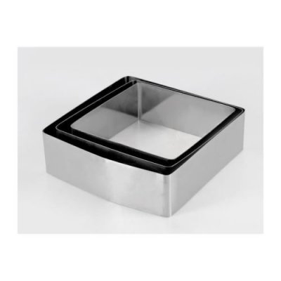 EQUINOX  Lot de 3 moules &agrave; g&acirc;teau - 16-18-20 cm - Gris