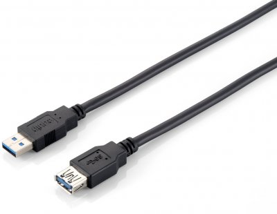 EQUIP  128399 Usb-a 3.0 M/f Cable 3 M Noir