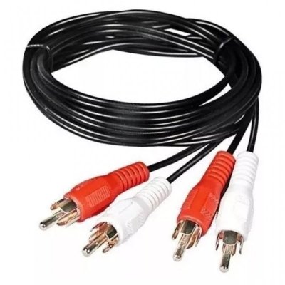 EQUIP  147094 C&acirc;ble Audio 2 x RCA / 2 x RCA m&acirc;le vers m&acirc;le Noir 2,5 m