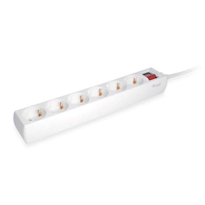 EQUIP  245552 6 Plugs Power Strip 1.5 M Blanc