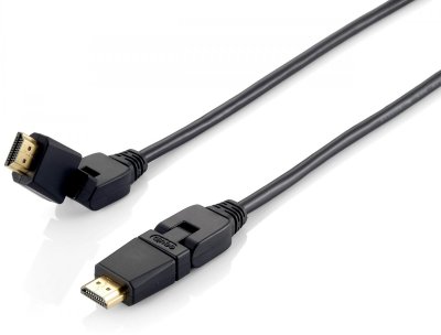EQUIP  Hdmi 1.4 Ethernet 180&ordm; Cable 1 M Noir