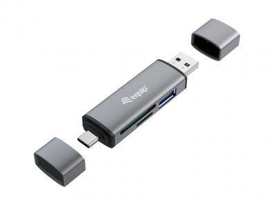 EQUIP  Lecteur de Carte USB 3.0 HUB OTG SB-C & USB-A SD/MicroSD