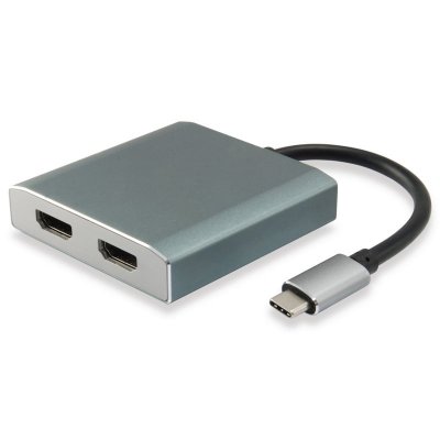 EQUIP  USB C m&acirc;le vers HDMI Femelle 0,15 cm Gris