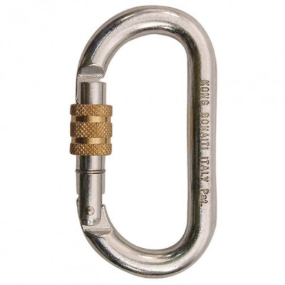 KONG Equipement confort Mousquetons  Oval Steel Classic Long Thread