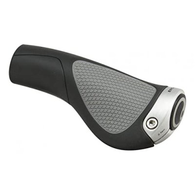 ERGON  gp1 - grips - noir/argent diam&egrave;tre small 2017 poignee velo