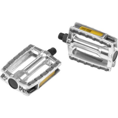 ERGOTEC  plate-forme p&eacute;dales ville v&eacute;lo 9/16 pouces argent