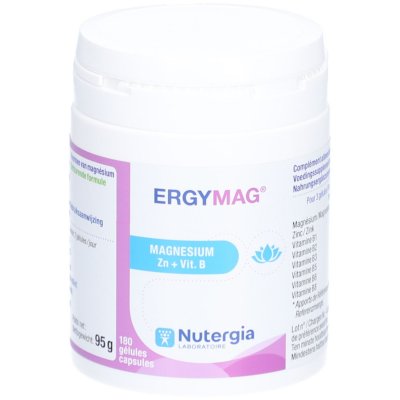 NUTERGIA Ergymag 180 G&eacute;lules Magn&eacute;sium Vitamines B + Zinc 