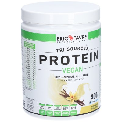 ERIC FAVRE  Tri Sources - Prot&eacute;ine v&eacute;gan saveur vanille 500gr