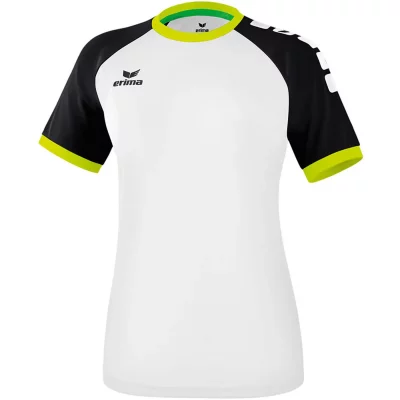 ERIMA  6301905 Maillot Femme, Blanc/Noir/Lime Pop, FR : 3XL (Taille Fabricant : 46)