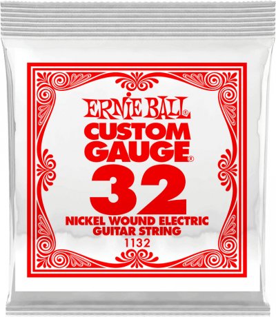 ERNIE BALL : 1132 Jeu de cordes pour guitare &eacute;lectrique nickel&eacute;e .032