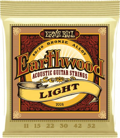 ERNIE BALL  2004 Acoustic Guitar Earthwood Jeu De Cordes Light 011