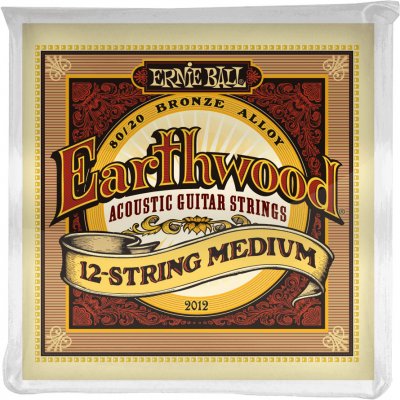 ERNIE BALL  2012 Earthwood 12-String Medium Cordes Pour Guitare Folk 12 Cordes