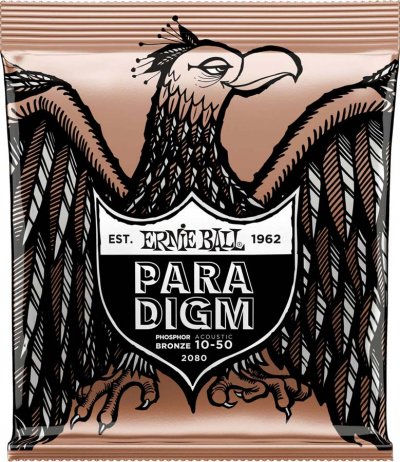 ERNIE BALL  2080 - Jeu De Cordes Guitare Acoustique - Paradigm Phosphore Bronze - Extra Light 10-50