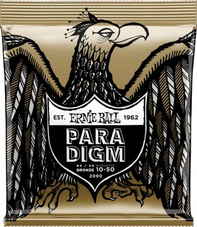 ERNIE BALL  2090 - Jeu De Cordes Guitare Acoustique - Paradigm 80/20 Bronze - Extra Light 10-50