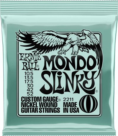 ERNIE BALL  2211 - Jeu de cordes guitare &eacute;lectrique Mondo Slinky - 10,5-52