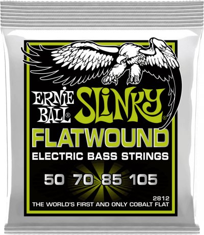 ERNIE BALL  2812 - Jeu De Cordes Basse Regular Slinky Flatwound- 50-105