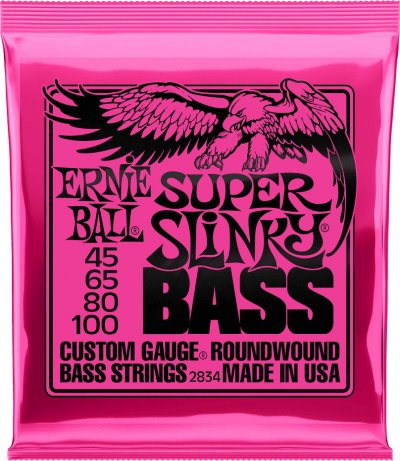 ERNIE BALL  2834 Bass Super Slinky Jeu De Cordes 45 - 100