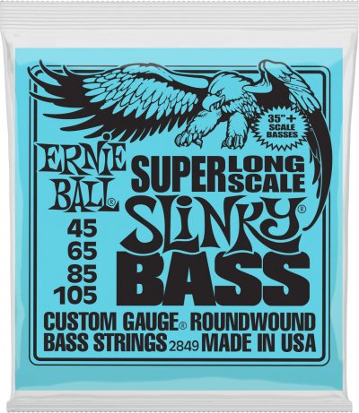 ERNIE BALL  2849 - Jeu De Cordes Basse Slinky Super Long Scale - 45-105