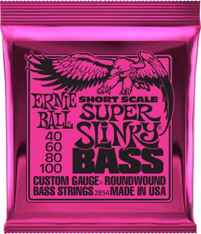 ERNIE BALL  2854 - Jeu de cordes basse Super Slinky short scale - 40-100