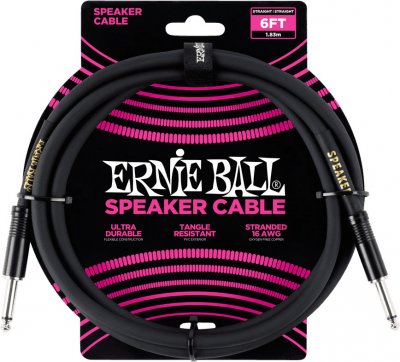 ERNIE BALL  C&acirc;ble de haut-parleur, connecteur droit, 1,8 m