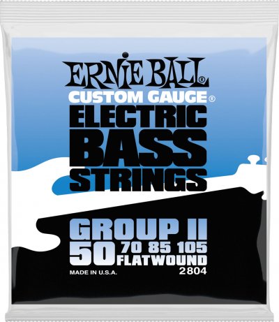 ERNIE BALL  Cordes &agrave; filet plat, Groupe II, pour basse &eacute;lectrique, calibre 50-105