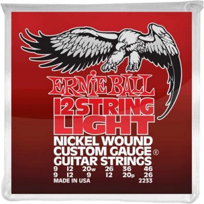 ERNIE BALL  Jeu De Cordes Guitare 12 Cordes Light 2233