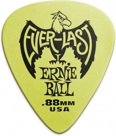 ERNIE BALL  Lot de 12 m&eacute;diators Everlast, vert, 0,88 mm