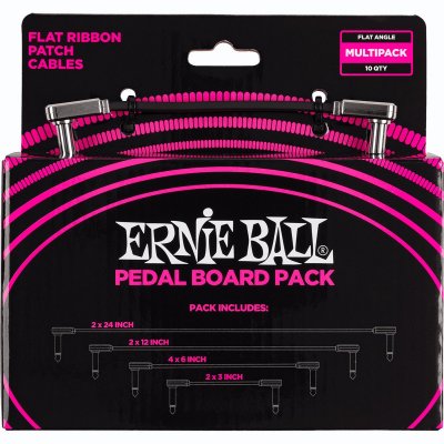 ERNIE BALL  Lot de c&acirc;bles de raccordement plats Ribbon, pour p&eacute;dalier