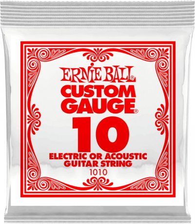 ERNIE BALL  plain steel singles (.008-.024).010