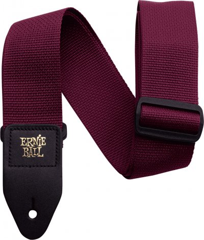 ERNIE BALL  Sangle de guitare en polypropyl&egrave;ne, bordeaux