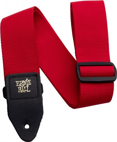 ERNIE BALL  Sangle de guitare en polypropyl&egrave;ne, rouge