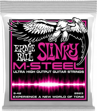 ERNIE BALL  Super Slinky M-Steel Cordes pour guitare &eacute;lectrique, calibre 9-42