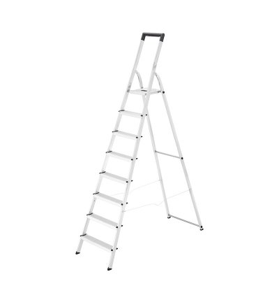 HAILO Escabeau bricoleur 8 marches alu Ht d'acc&egrave;s 370 cm - L40 - 