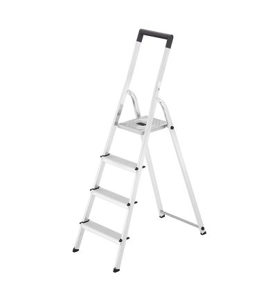 HAILO Escabeau  L40 aluminium 4 marches gris 